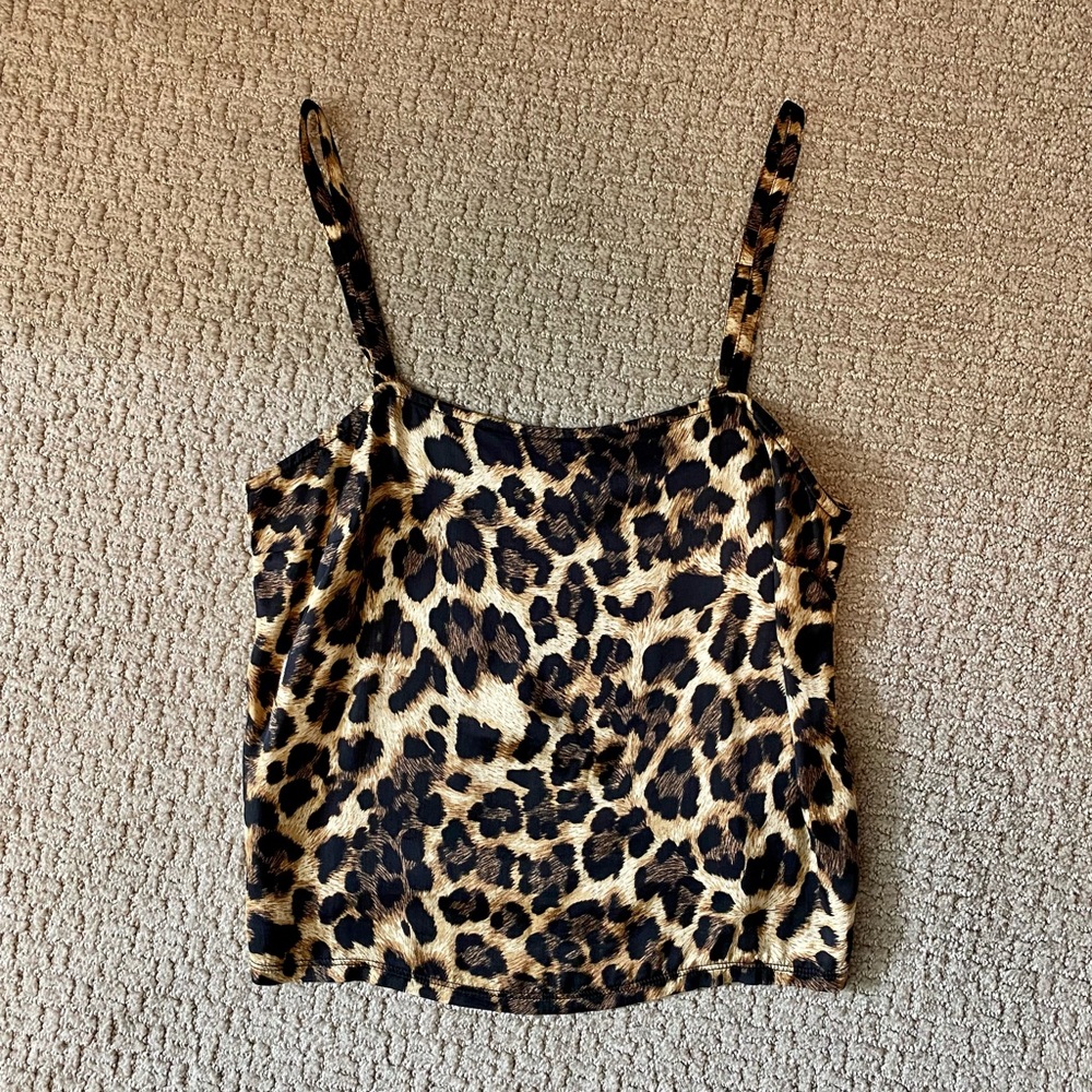 Leopard Print Silky Tank Top, NATION LTD, Size XS, Excellent Condition, Like New